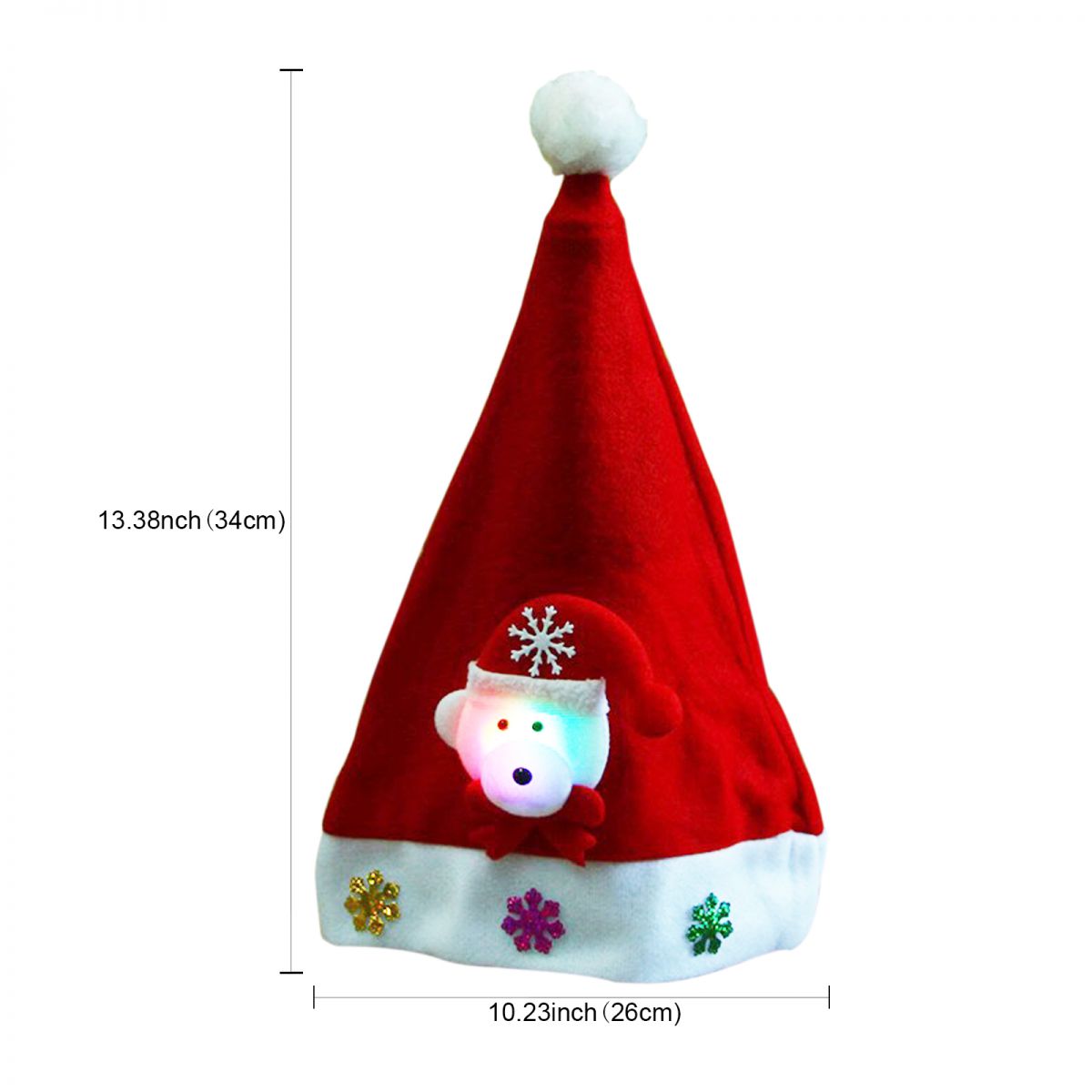 Plush Christmas Hat Kids Christmas Decorations For Home Santa Claus Gift Warm Winter