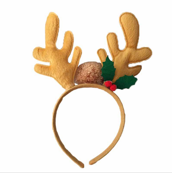 Christmas Head Buckle Moose Horn Headband Children Adult Hair Accessories