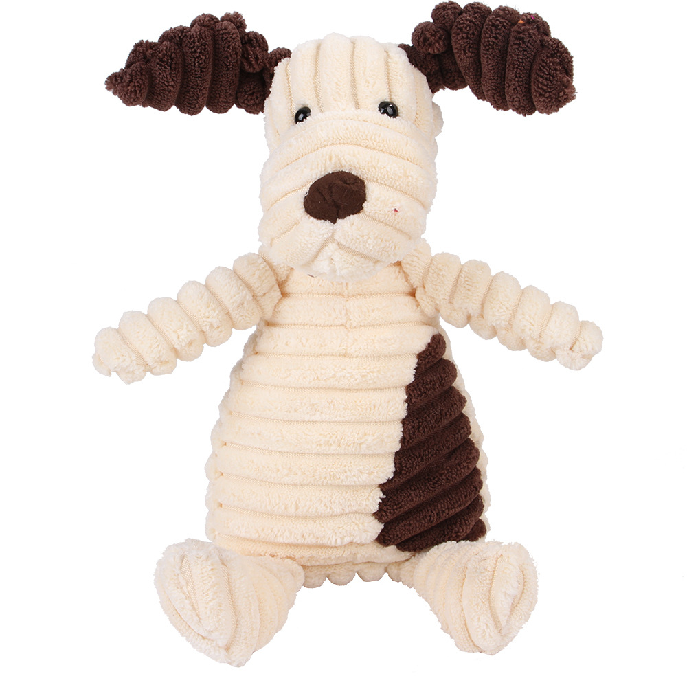 Corduroy Dog Toys for Small Large Dogs Animal Shape  Pet Puppy Plush