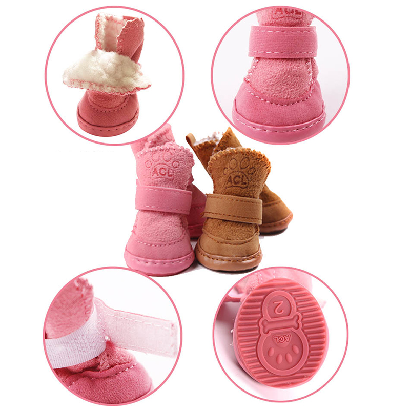 Warm Pet Dog Cat Winter Shoes For Dogs Nonslip Dog Snow Boots