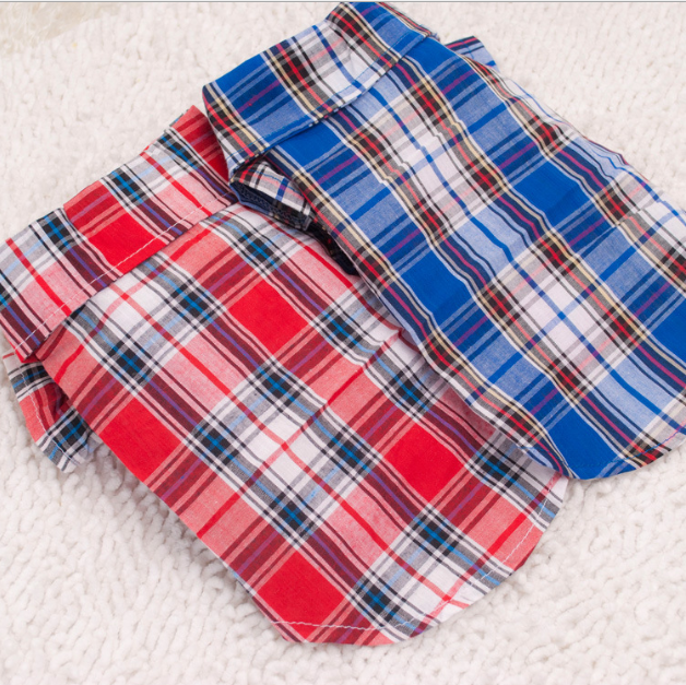 Fashion Pet Shirts Summer Classic Plaid Pet Dog Clothes for Small Dogs French Bulldog Puppy Dog t-Shirt for Dogs Pets Clothing