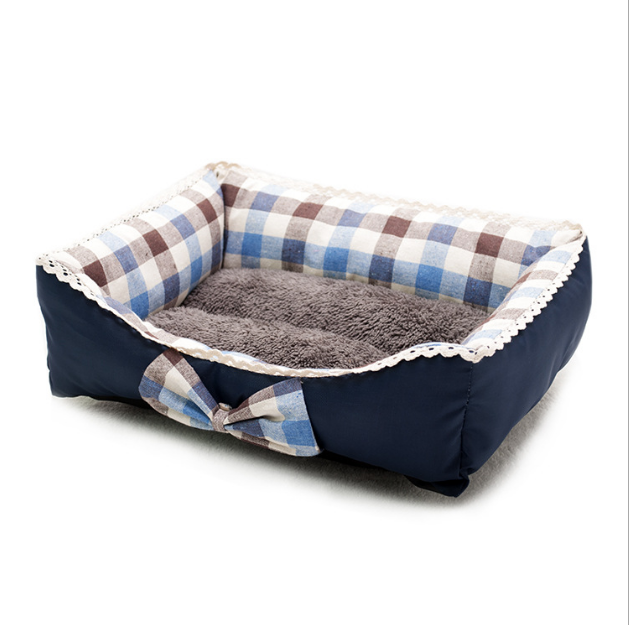 Pet Large Dog Bed Warm House Candy-colored Square Nest Pet Kennel