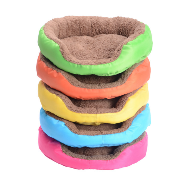 Pet Bed Round Autumn And Winter Warm Cat Dog Universal Beds Candy Color