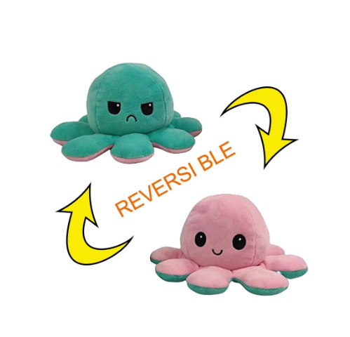 Reversible Flip Octopus Stuffed Plush Doll Soft Simulation
