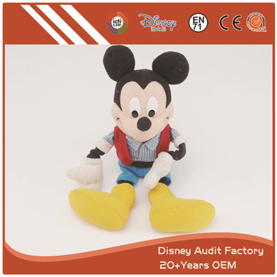 Mickey Mouse Plush Toys Customized Color Embroidery Pattern