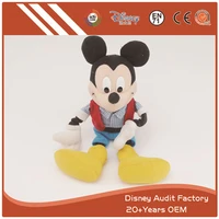 Mickey Mouse Plush Toys Customized Color Embroidery Pattern