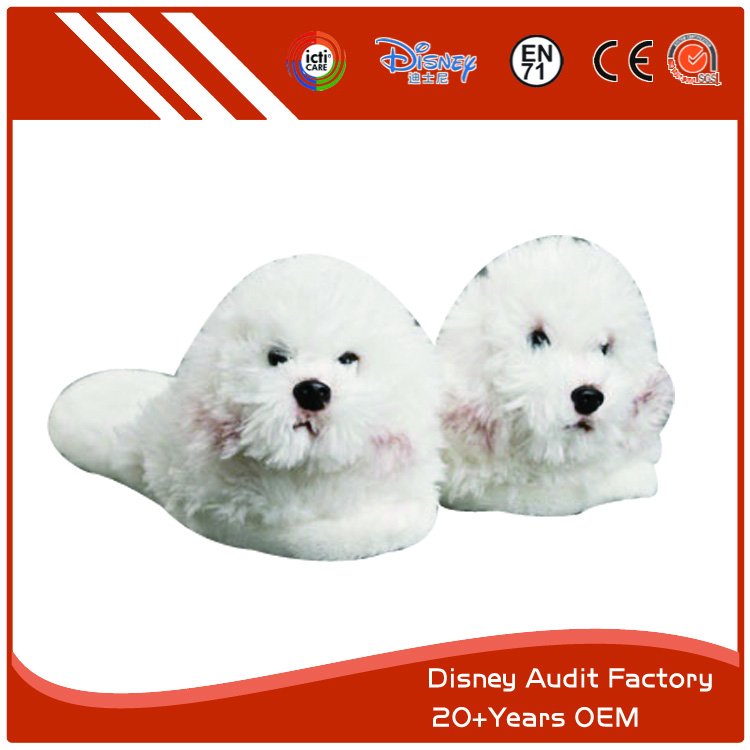 White Dog Slippers