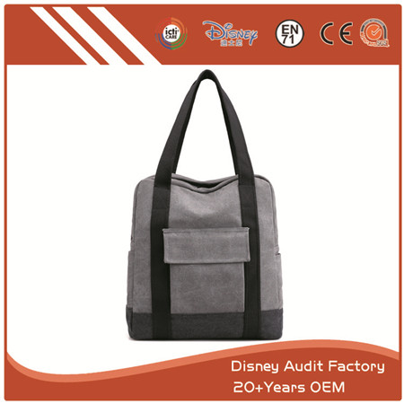 Grey Canvas Bag, Shoulder Bag, Lightweight, Durable in Use