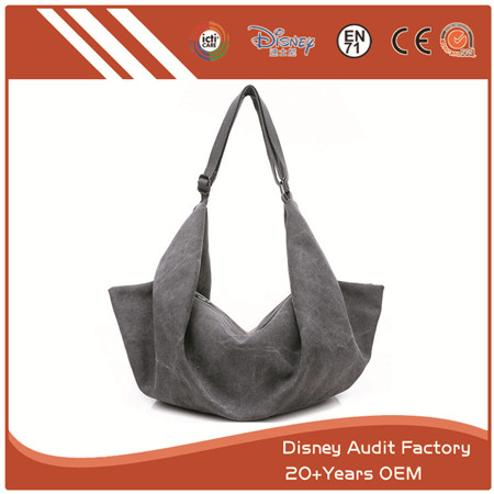 Grey Canvas Purse with High Quality, Special Design