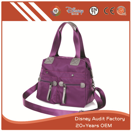 Purple Polyester Shoulder Bag, Custom Design, 45 * 35CM