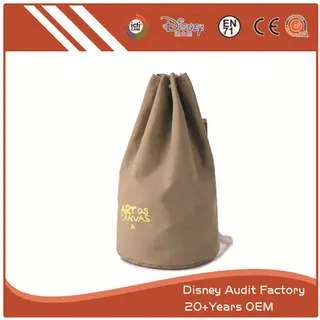 String Bag, Cylindric, Canvas, Heavy Duty, Good for Grocery