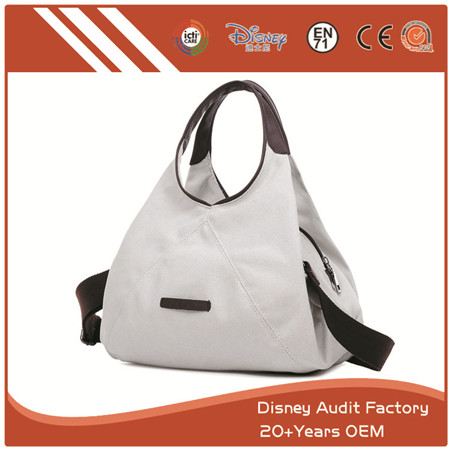 Versatile Purse, with Shoulder Strap, Big Capacity, White & Brown