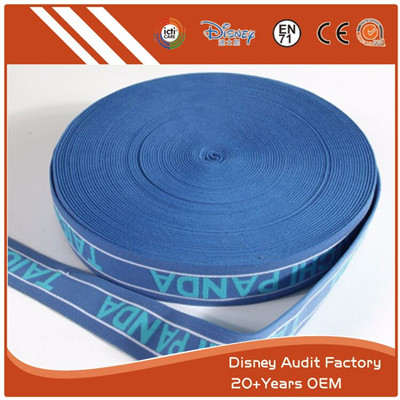 Polyester Jacquard Elastic Tape 100% Polyester Silkscreen Print