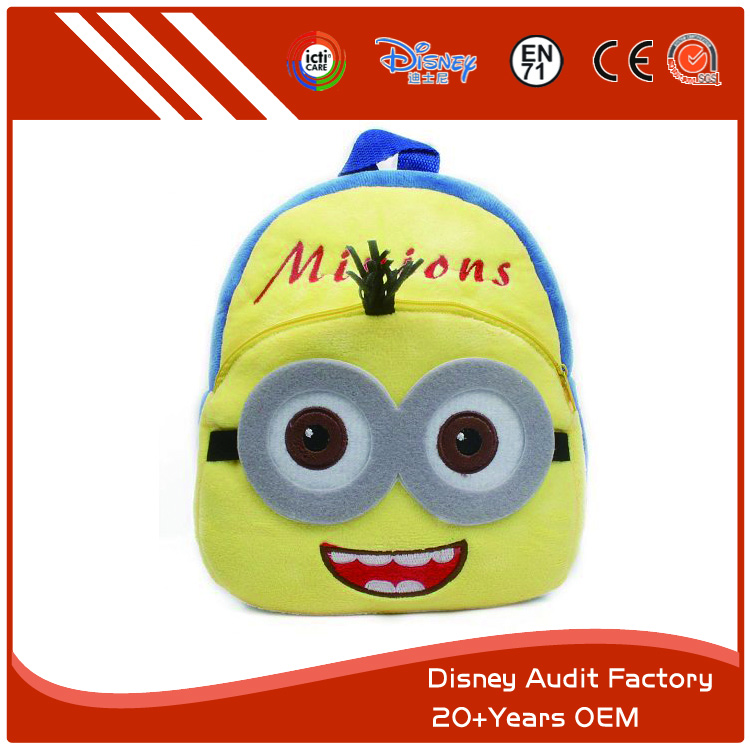 Plush Minions Backpack for Children, 100% PP Cotton, 45CM