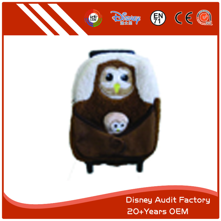 Plush Owl Backpack for Kids, 100% PP Cotton, Can Be Customized