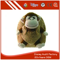 Children's Cartoon Monkey Backpack, Plush, 100% PP Cotton Fill