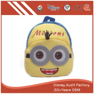 Plush Minions Backpack for Children, 100% PP Cotton, 45CM