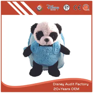 Plush Panda Backpack for Kids, Embroidery, Printing Pattern