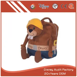Plush Mole Backpack for Children, 45cm, Printing Pattern