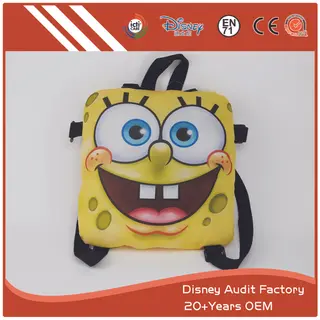 Plush Sponge Baby Backpack, Embroidery, Printing Pattern