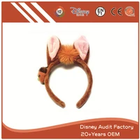 Plush Fox Ears Animal Hair Band Custom Color 100% PP Cotton
