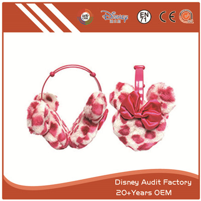 Short Floss Pink Earmuffs 100% PP Cotton