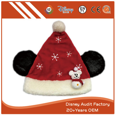 Plush Christmas Winter Wear Hat Unisex Red Color