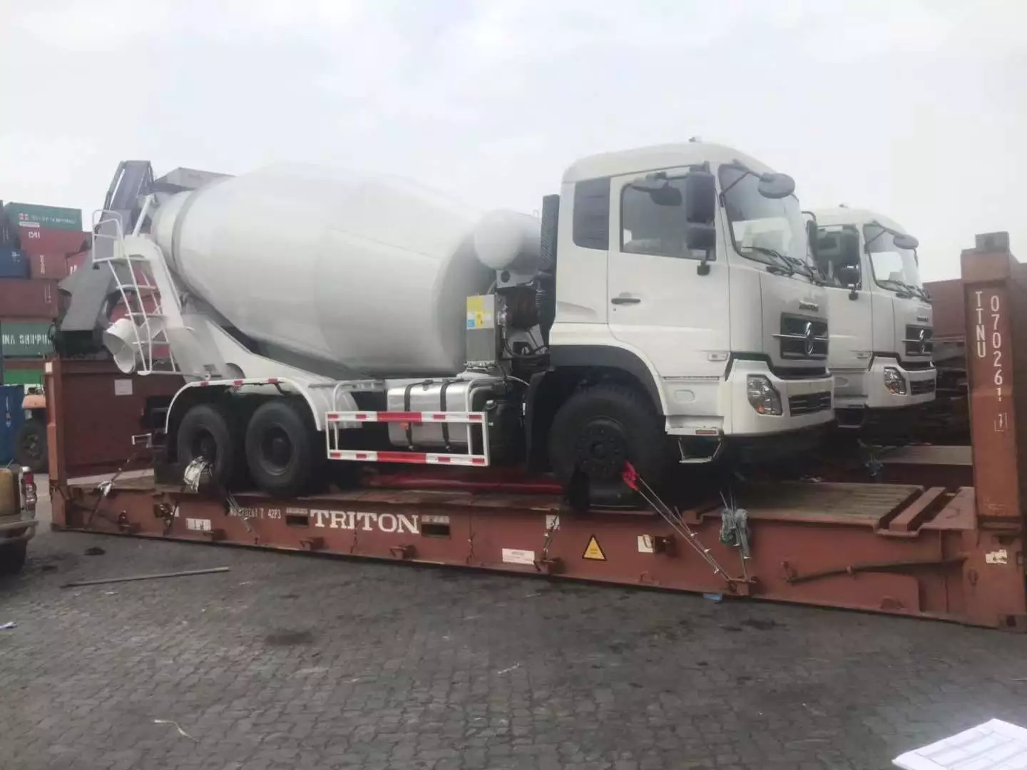 Two units of mixer truck are to be shipped to our Philippine customers