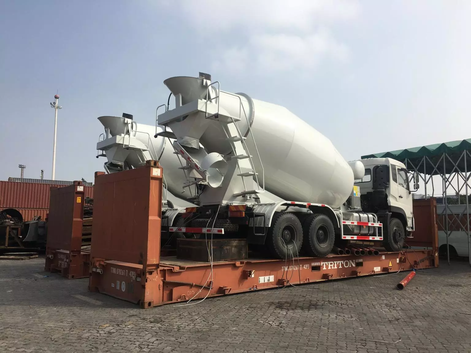 Two units of mixer truck are to be shipped to our Philippine customers