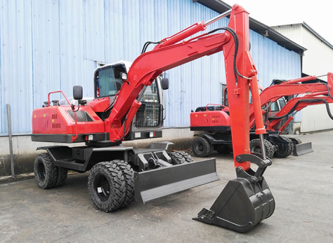4 Wheel Excavator, Operating Weight 400-600 kg, 50 KW, 0.2-0.3 m3