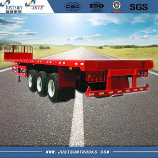 Tri-axle Flatbed Trailer, 20ft, GVWR 47500kg, Tare Weight 7500kg