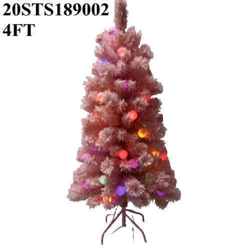 4 FT FLOCKED PIND XMAS TREE
