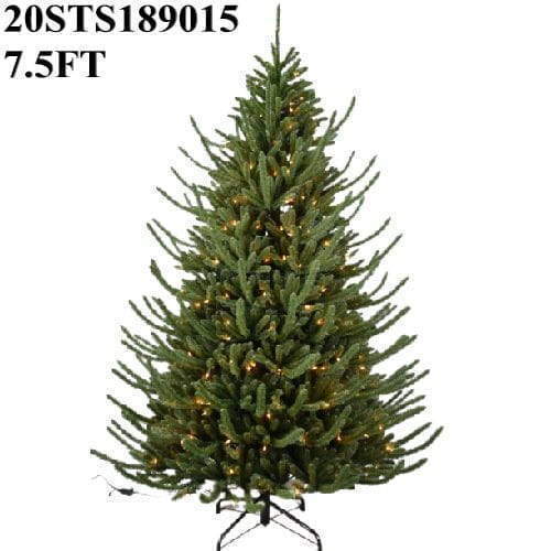 7 FT Pre - lit Kensington Fir PE PVC Narrow Xmas Tree - Sharetrade