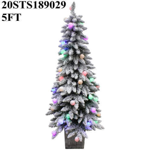 5 FT PVC Christmas Tree Albero di Natale with White Downy Shawl ...