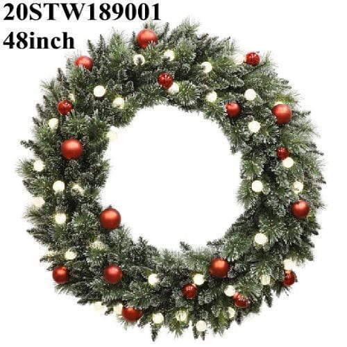 48 inch Christmas Wreath with Mixed Decorations