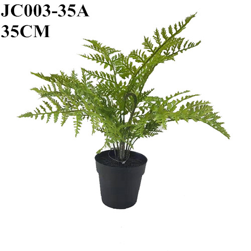 Artificial Fern, Faux Fern Plant Bonsai, Faux Green Fern, Potted
