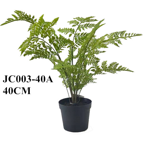 Artificial Fern, Faux Fern Plant Bonsai, Faux Green Fern, Potted
