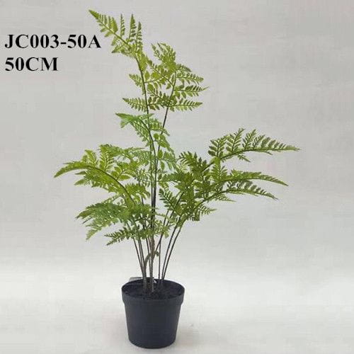 Artificial Fern, Faux Fern Plant Bonsai, Faux Green Fern, Potted