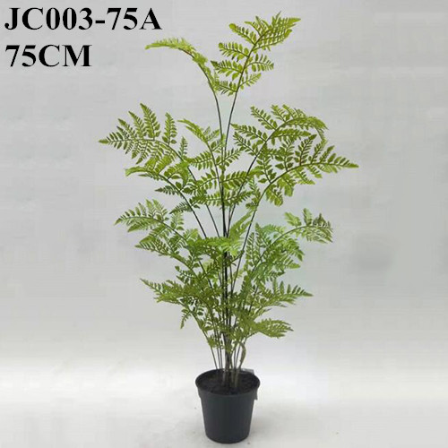 Artificial Fern, Faux Fern Plant Bonsai, Faux Green Fern, Potted