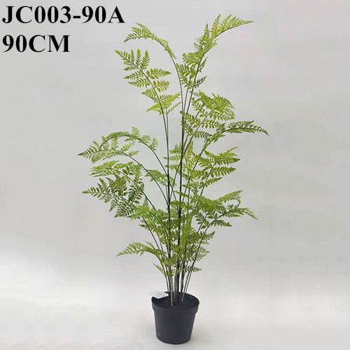 Artificial Fern, Faux Fern Plant Bonsai, Faux Green Fern, Potted