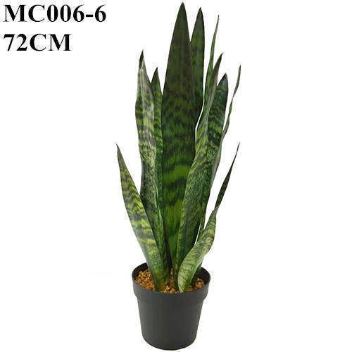 Artificial Snake Sansevieria Trificiata Plant, 72CM, Green, Potted