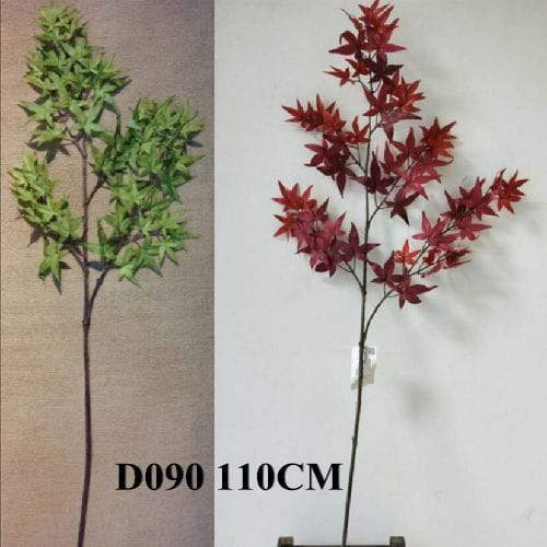 Artificial Green Red Branch of  Maple, 110 CM