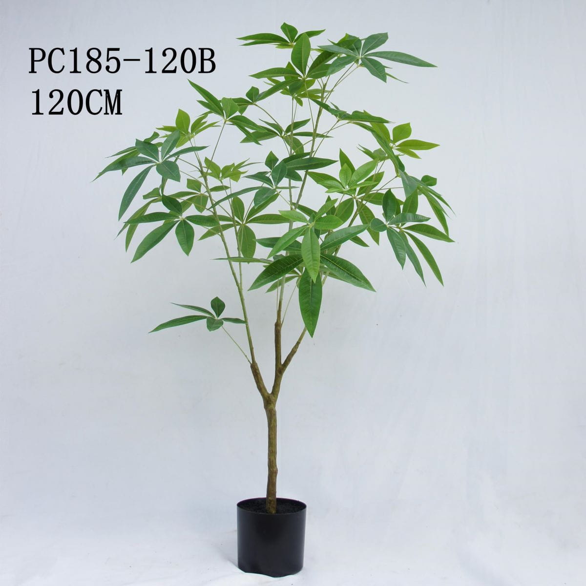 Artificial Malabar Chestnut in Black Pot 120CM