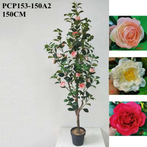 Plastic Camellia Genus Flower, 120 CM 150 CM Artificial Plants