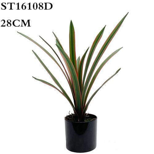 Artificial Cymbidium Ensifolium with Red Border, 28CM