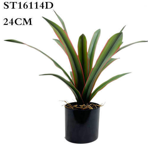 Artificial Cymbidium Ensifolium with Red Border, 28CM