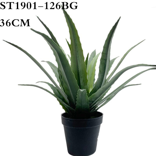 Artificial Aloe Succulent Plant Potted, 36CM