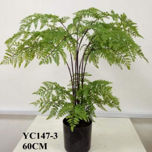 Artificial Green Fern Bonsai, 60 CM