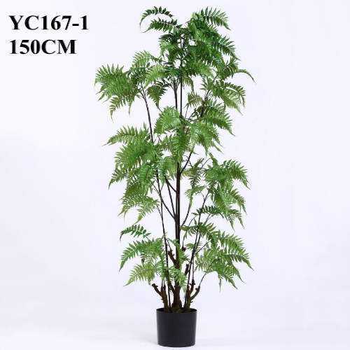 Artificial Green Plastic Fern Bonsai, 150 CM