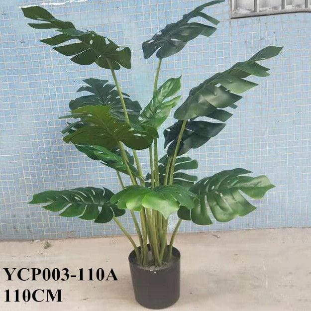 Artificial Swiss Cheese Plant Faux Monstera With Pot, 110 CM, 80 CM